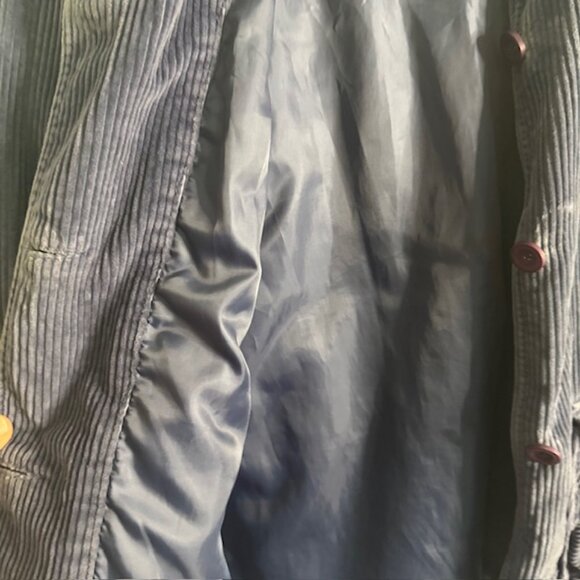 Vintage L.L. Bean Women's Chore Coat Blue Corduroy Size Medium - Picture 6 of 7